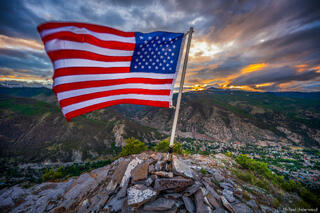 4th of july, america, colorado, downtown, flag, hinsdale county, historic district, independence day, july, lake city, lake city...