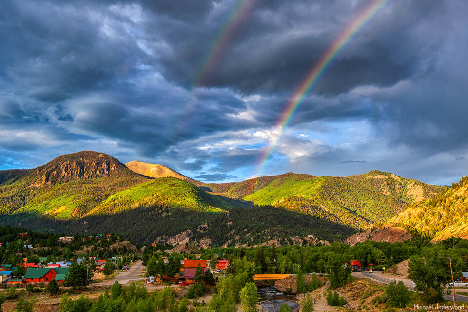 Rainbows over Lake City print