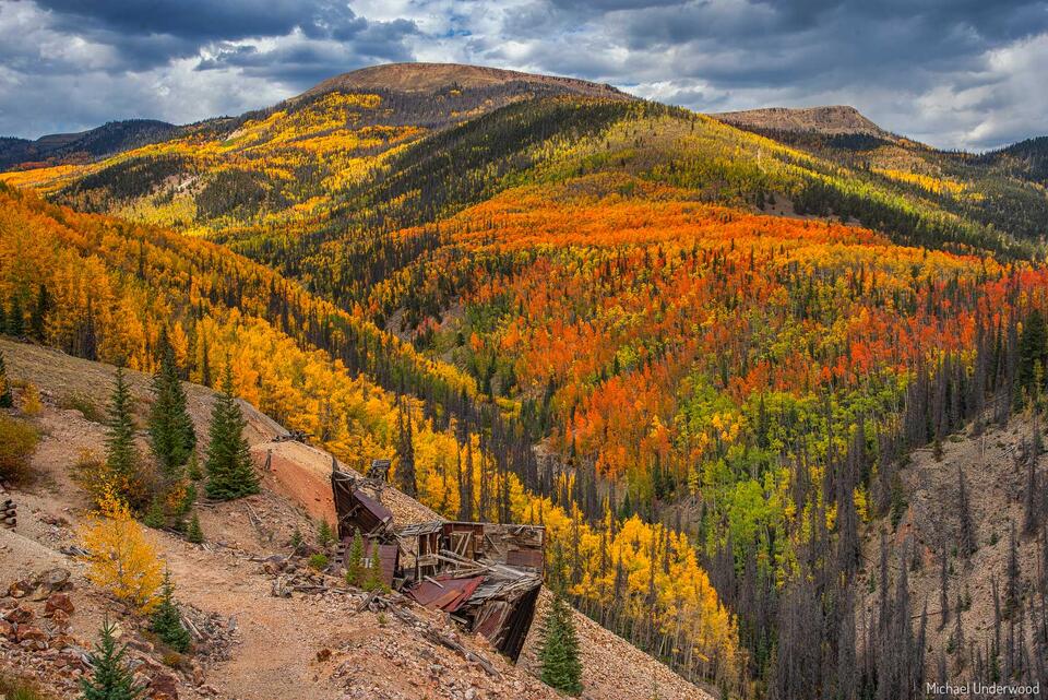 Last Chance Mine in Autumn print