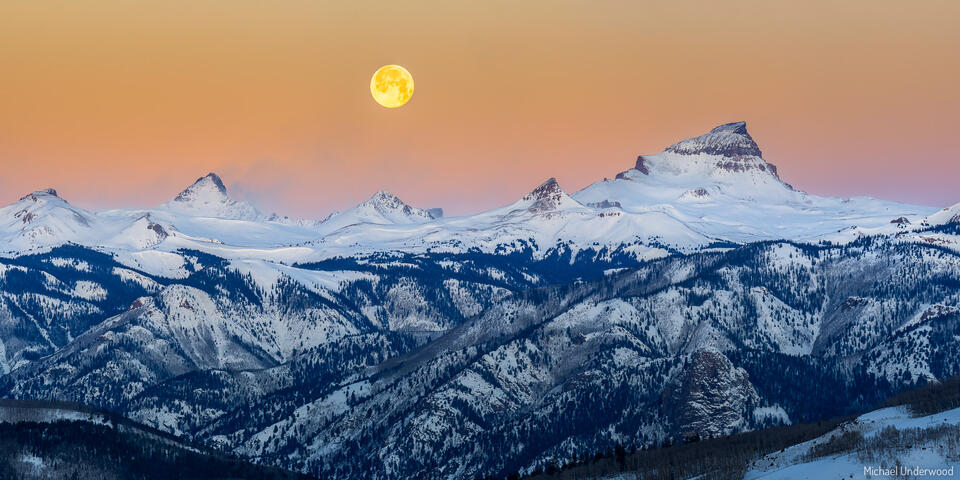 Winter Moonset print
