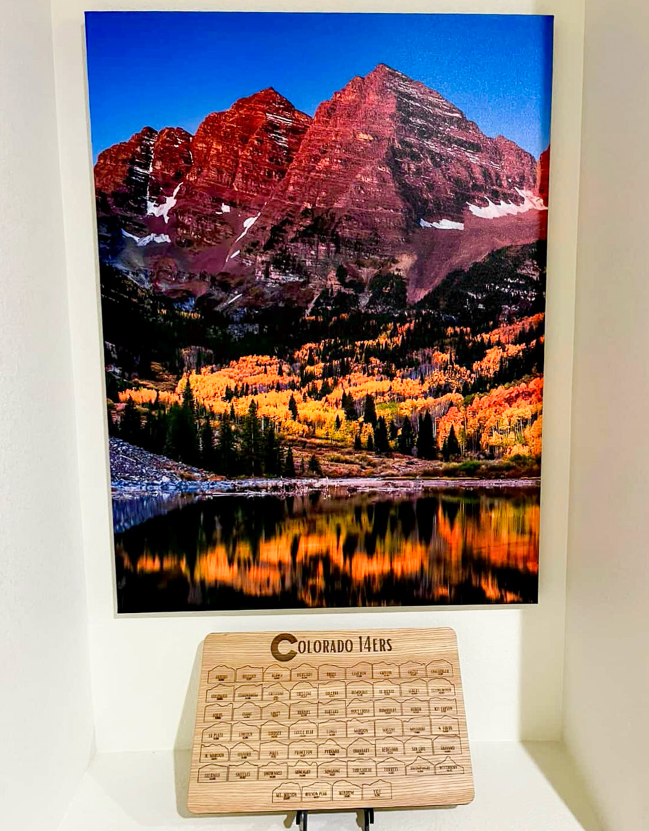 'It turned out amazing!! Thank you SO much for providing us with one of your maroon bells photos , we love it 😊' Laura in Castle Rock, CO